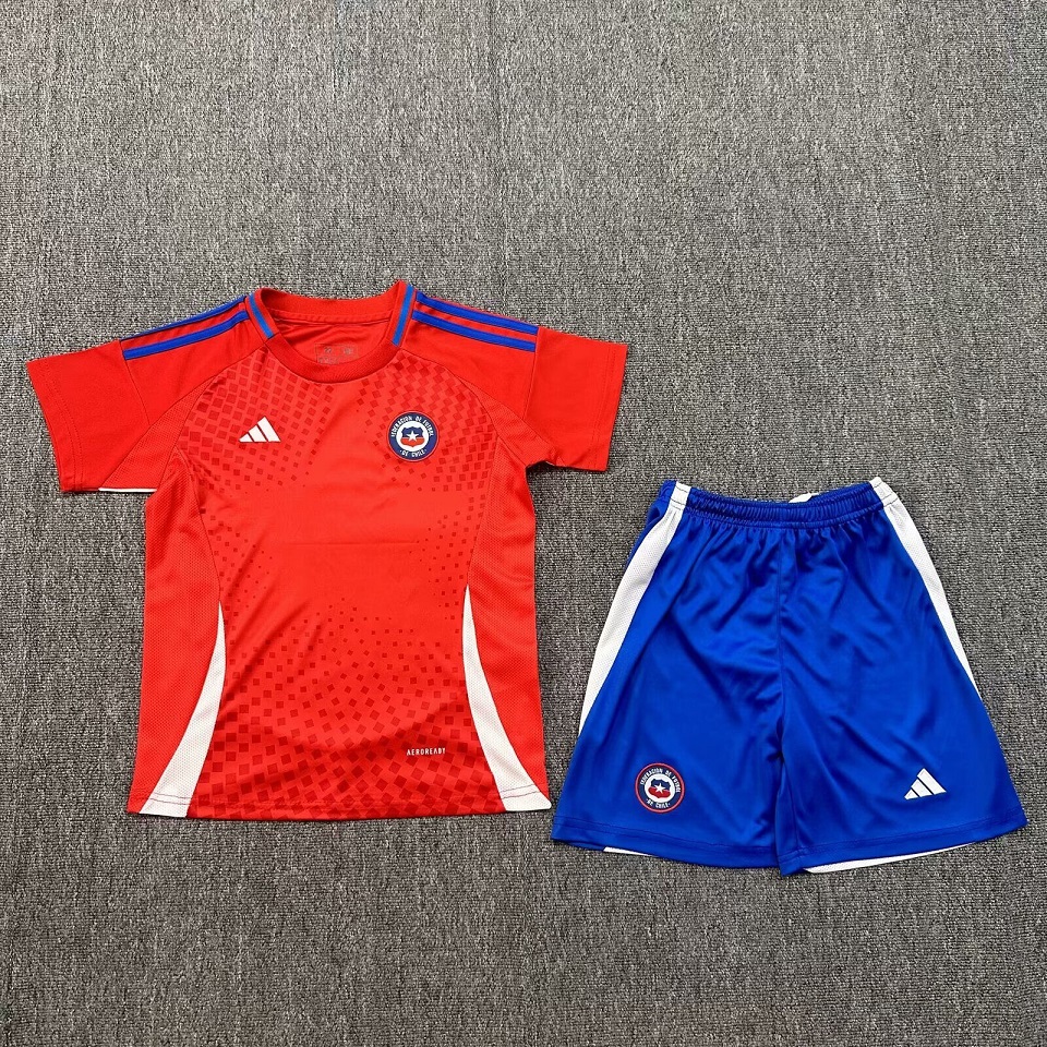 Kids-Chile 2024 Home Soccer Jersey